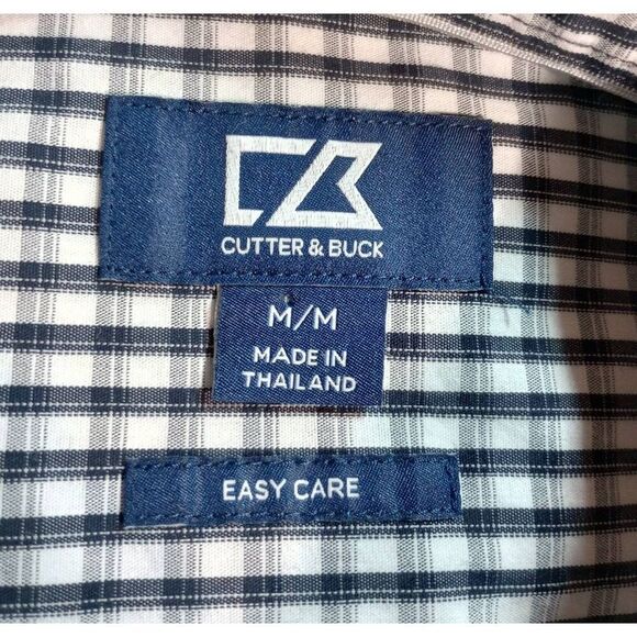 Michigan Wolverines Cutter and Buck Shirt Men's Medium Black White Button Front - Picture 7 of 9